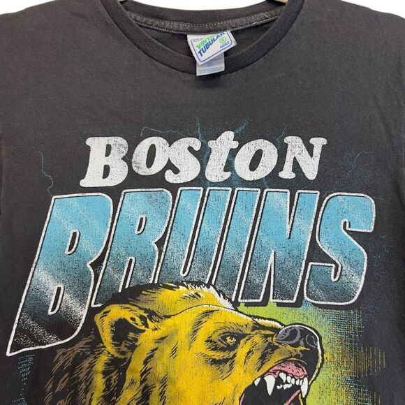 NHL BOSTON BRUINS MEN'S VINTAGE TUBULAR t-shirt, black, SMALL - Picture 3 of 12